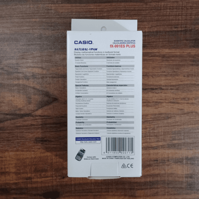 CASIO fx 991 ES Plus (2nd Edition) Scientific Calculator