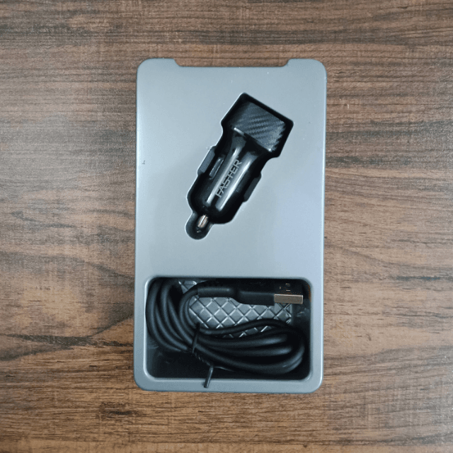FASTER Car Charger with Micro USB Cable