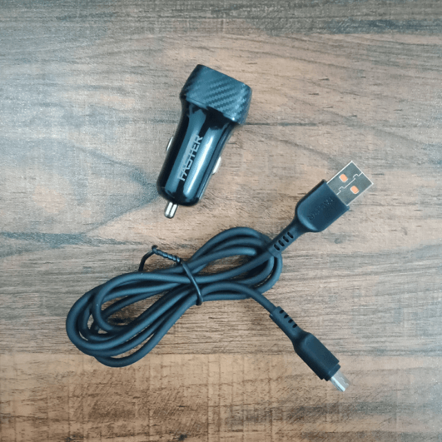 FASTER Car Charger with Micro USB Cable