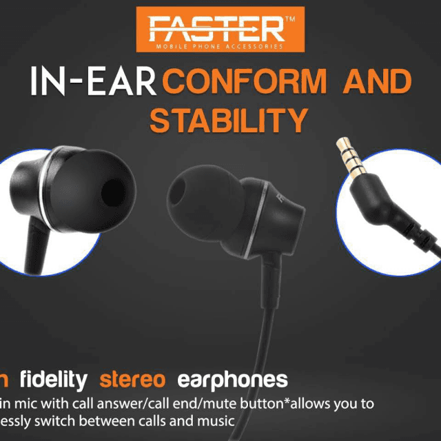 FASTER Stereo Sound Earphone FHF-10C