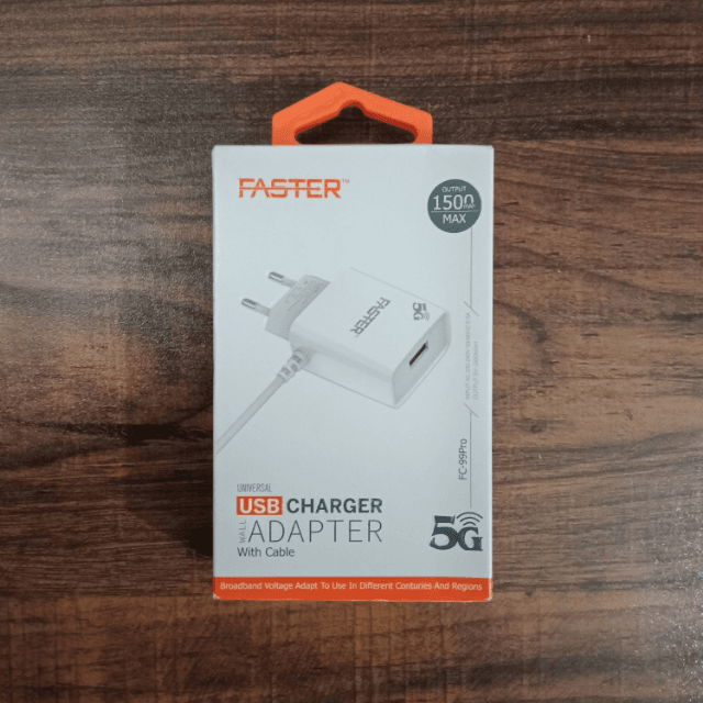 FASTER FC-99Pro Charger / USB Wall Adapter with Cable