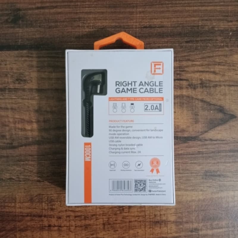 FASTER FC-90 Right Angle Game Cable (Type C)