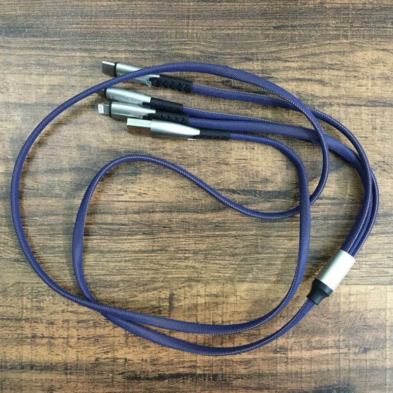 FASTER D-3 Quick Charge Weave Data / Charging Cable 3 in 1