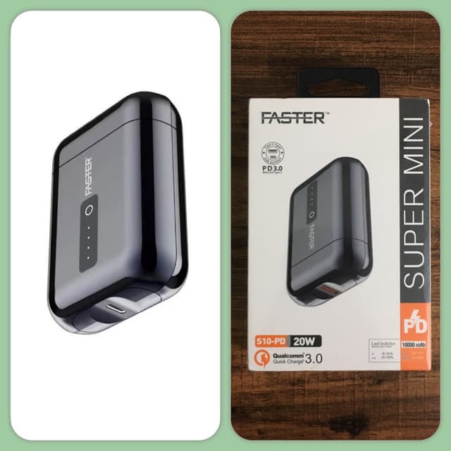 FASTER S10-PD Super Mini 20W Power Bank 10000 mAh