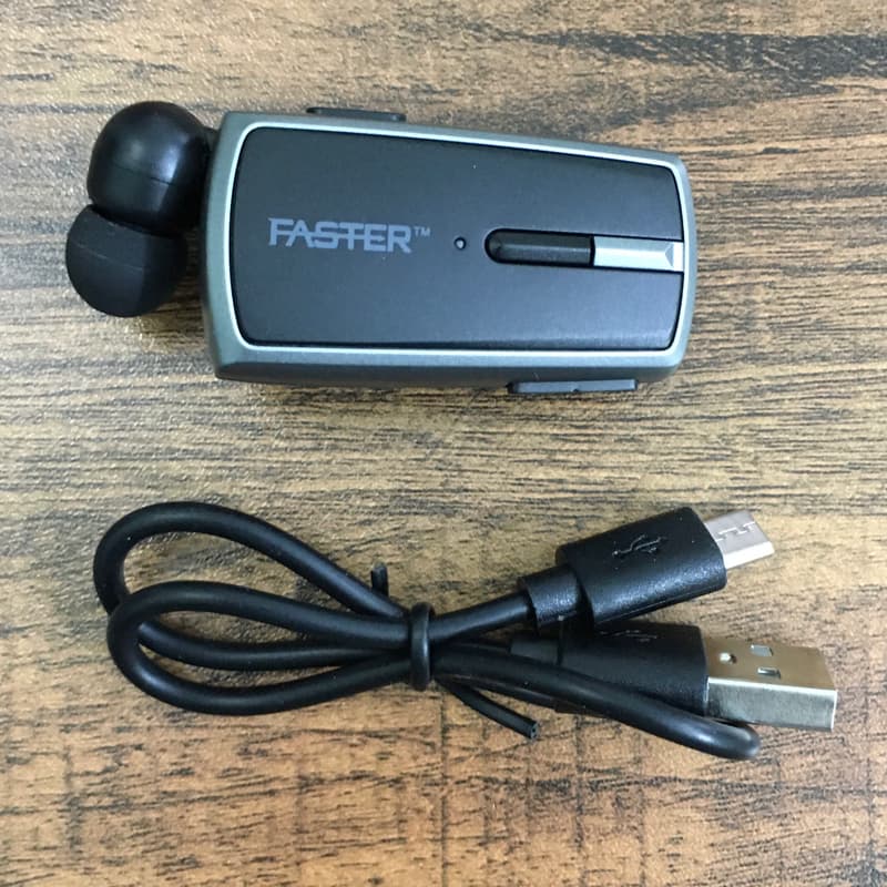FASTER R-12 Wireless Bluetooth Stereo Headset Clip-on Earbuds Hands-free wi