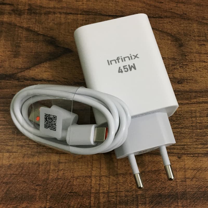Infinix 45 Watt Original Charger - Infinix 45 Watt Box Pulled Adaptor