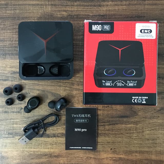 M90 Pro TWS Gaming Earbuds with Powerbank