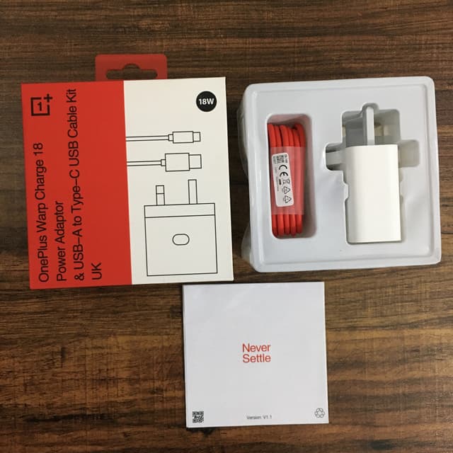 OnePlus 18 Watt Charger 100 % Genuine - Oneplus Wrap Charge 18 Power Adaptor with Type C Cable