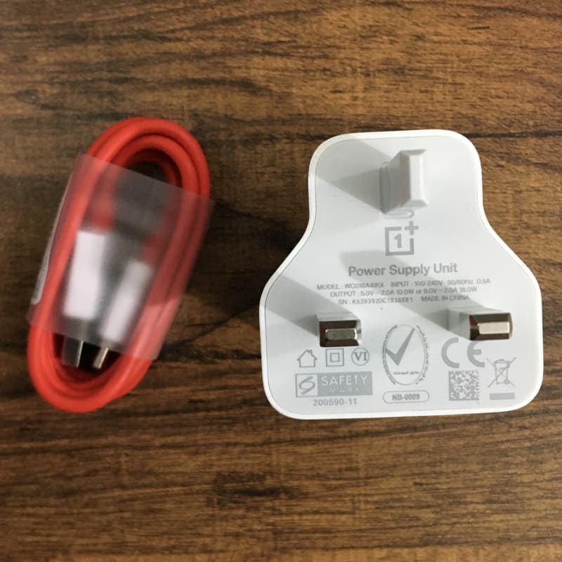 OnePlus 18 Watt Charger 100 % Genuine - Oneplus Wrap Charge 18 Power Adaptor with Type C Cable